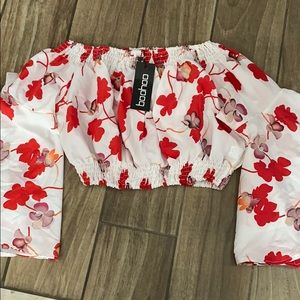 Bell sleeve crop top